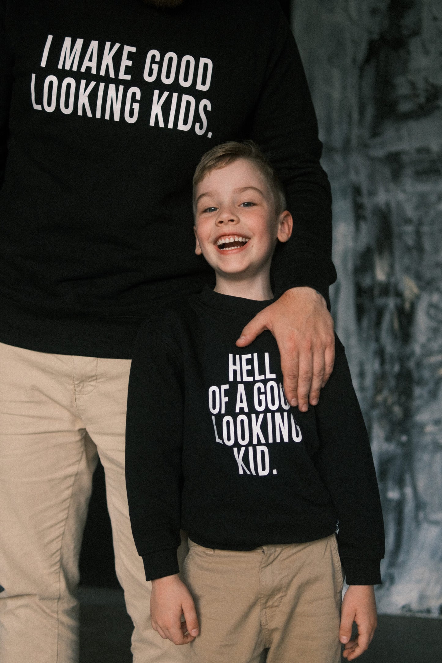 Matching Sweatshirts For Dad and Kid - Black